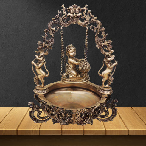 Urli With Decoration Brass Krishna 11.765kg