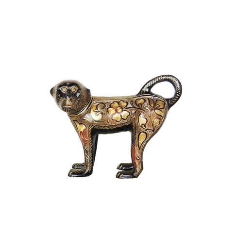 Brass Showpiece Monkey Bandar Statue 2.175kg