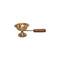 Brass Oil Lamp Deepak With Wooden Handle 0.175Kg