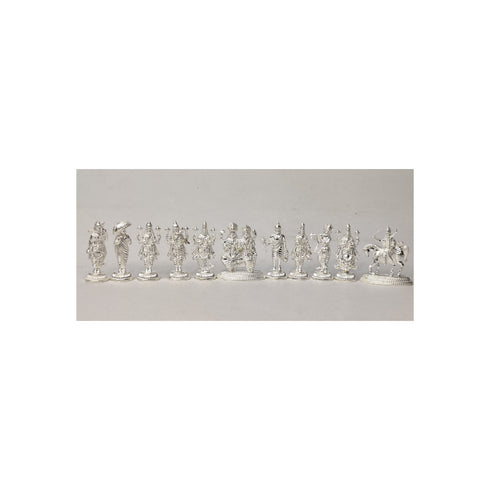 Pure Silver Vishnu Dashavataram Idol Set 95g