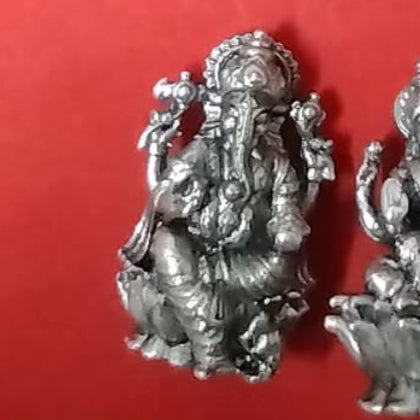Pure Silver Ganesh Antique Idol 6g