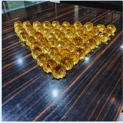 Pure Silver Gold Plated Flowers Pack Of 108 35g