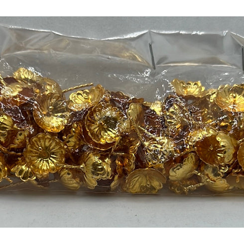 Pure Silver Gold Plated Flowers Pack Of 108 35g
