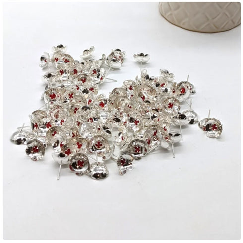 Silver Kundan Flowers Pack Of 108 45g