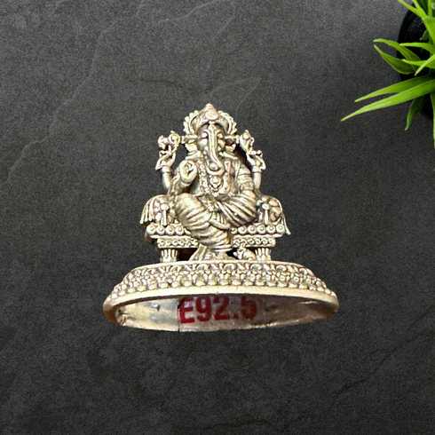 Pure Silver Ganesh Antique Idol 6 grams 1 Pcs