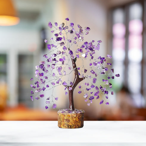 Pushkar Crystal M Seal Tree 200 Beads 8-10 Inch