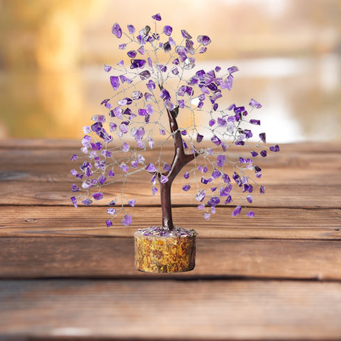 Pushkar Crystal M Seal Tree 200 Beads 8-10 Inch