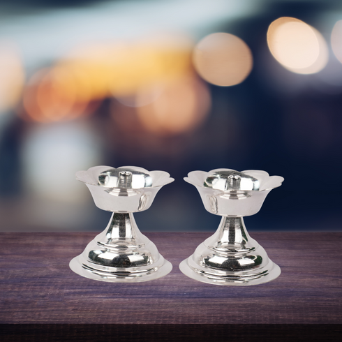 Pure Silver Deepam Pair 50g