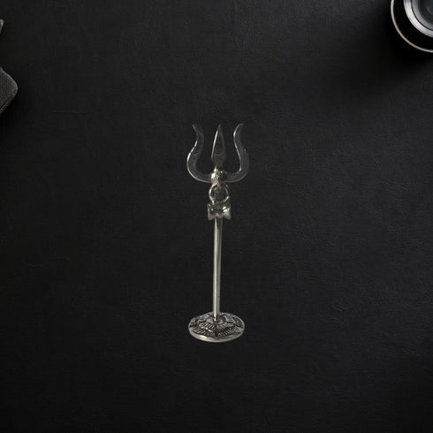 Pure Silver Trishul Antique Idol 20g