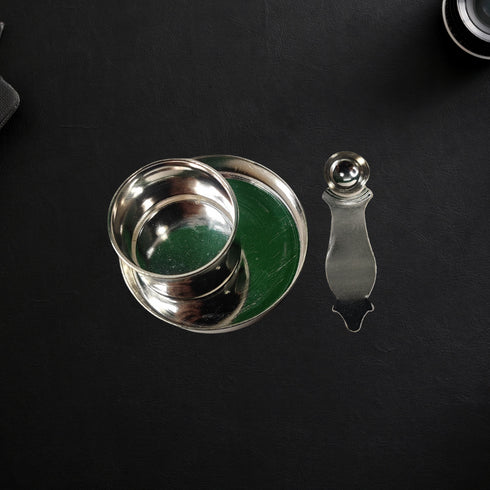 Pure Silver Uddarini Set Spoon, Plate, Bowl 24.46g