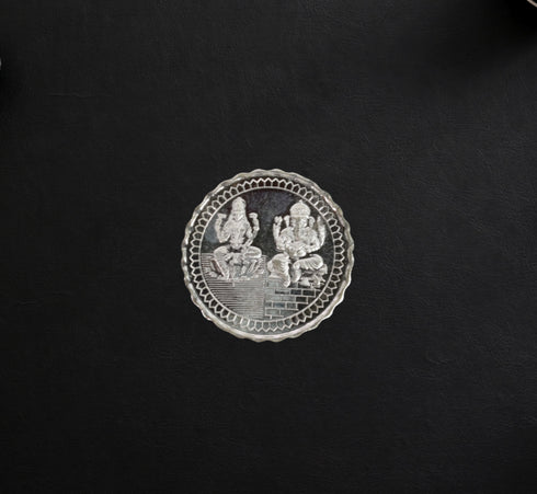 Pure Silver Lakshmi Ganesh Coin 20g
