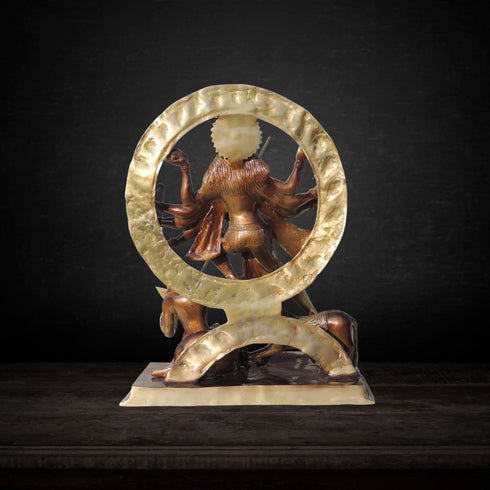 Brass Maa Mahishasur Mardini Statue 32.3 Kg