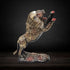 Brass Showpiece Jumping Lion Statue 3.03kg