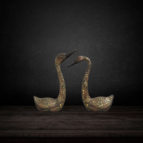 Brass Showpiece Duck Pair 3.16kg