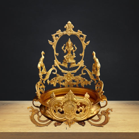 Brass Urli Goddess Lakshmi Figure 13.2kg