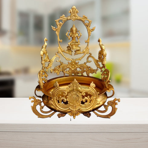 Brass Urli Goddess Lakshmi Figure 13.2kg