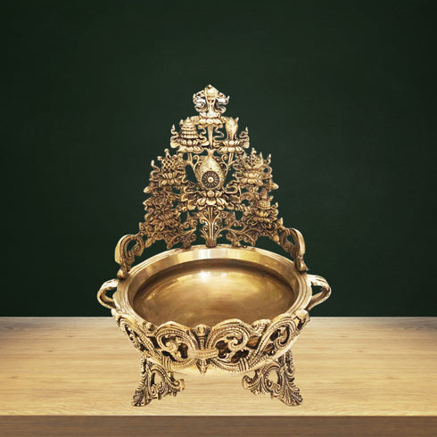 Brass Decorated Urli 2.8kg