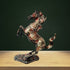 Brass Showpiece Jumping Horse Statue 7.36kg