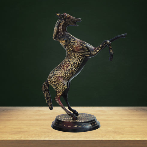 Brass Showpiece Jumping Horse 3.82kg