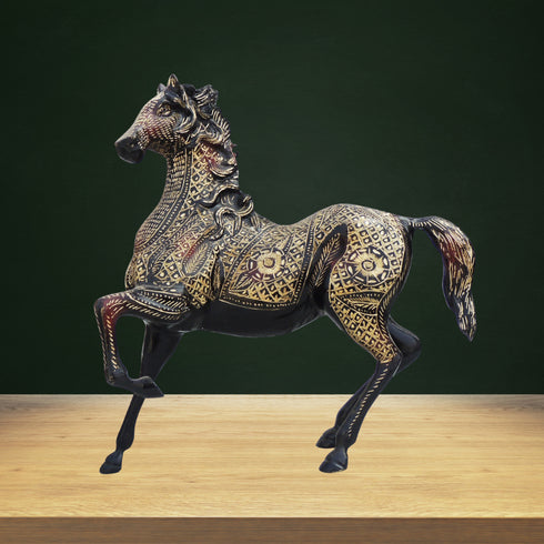 Brass Showpiece Horse Statue 6.24kg