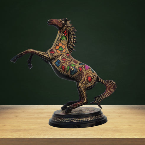 Brass Showpiece Jumping Horse 2.64kg