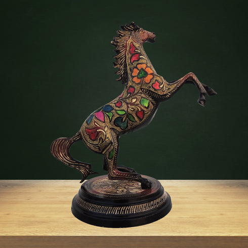 Brass Showpiece Jumping Horse 2.64kg