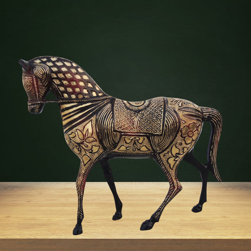 Brass Showpiece Horse Statue 2.46kg