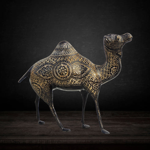 Brass Showpiece Camel Statue 2.86kg