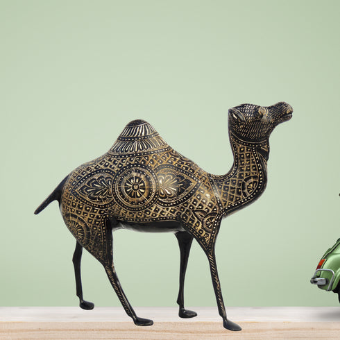 Brass Showpiece Camel Statue 2.86kg
