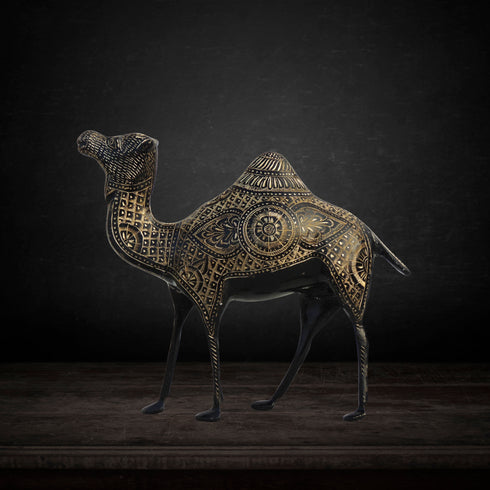 Brass Showpiece Camel Statue 2.86kg