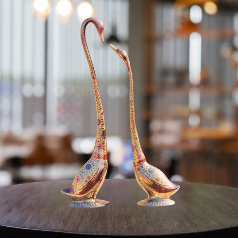 Brass Duck Pair Statue 3.28kg