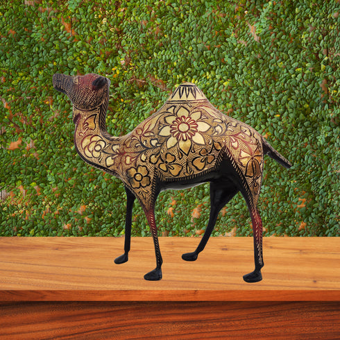 Brass Showpiece Camel Statue 2.66kg