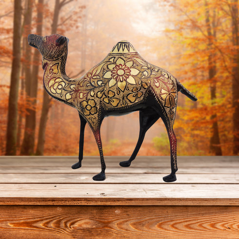 Brass Showpiece Camel Statue 2.66kg