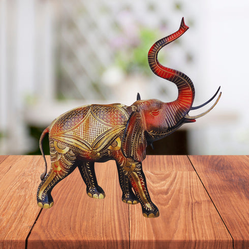 Brass Showpiece Elephant Statue 15.89kg