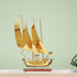 Brass Ship With Wooden Base Sheet 5.664kg