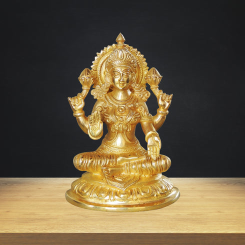 Brass Laxmi Ji Goddess Idol Statue 2.12kg