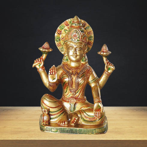 Brass Laxmi Ji Goddess Idol Statue 2.385kg