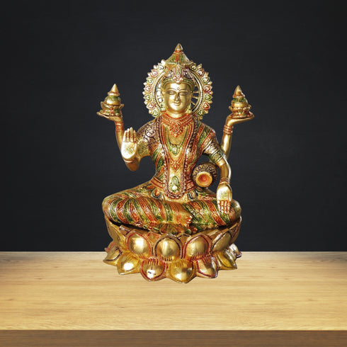 Brass Laxmi Ji Goddess Idol Statue 6.35kg