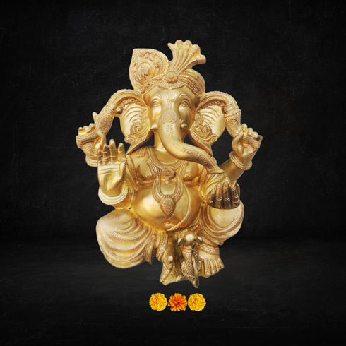 Brass Ganesh Ji Statue 20.285kg