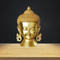 Brass Buddha Head Big Statue 2.545kg