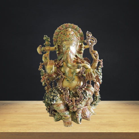 Brass Ganesh Ji Statue 12.88kg