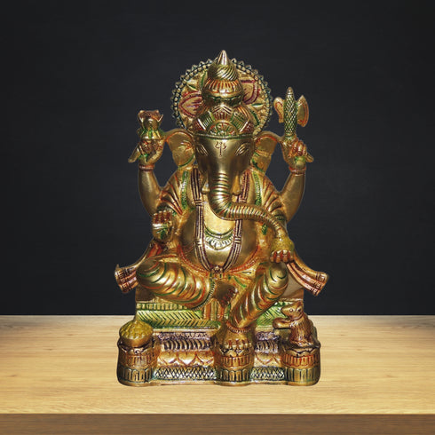 Brass Ganesh Ji Statue 3.78kg