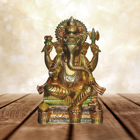 Brass Ganesh Ji Statue 3.78kg