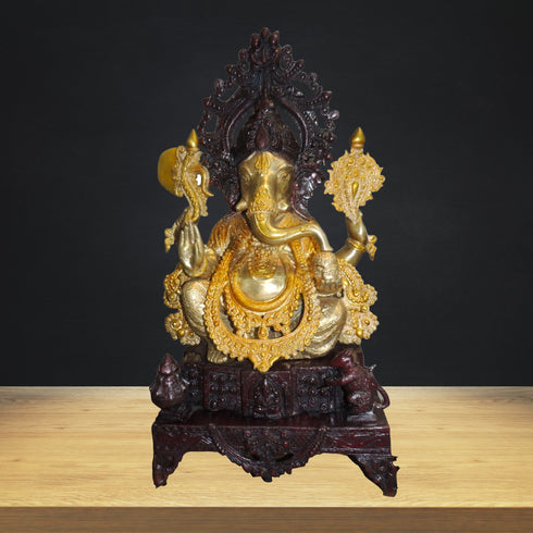 Brass Ganesh Ji Statue 34kg