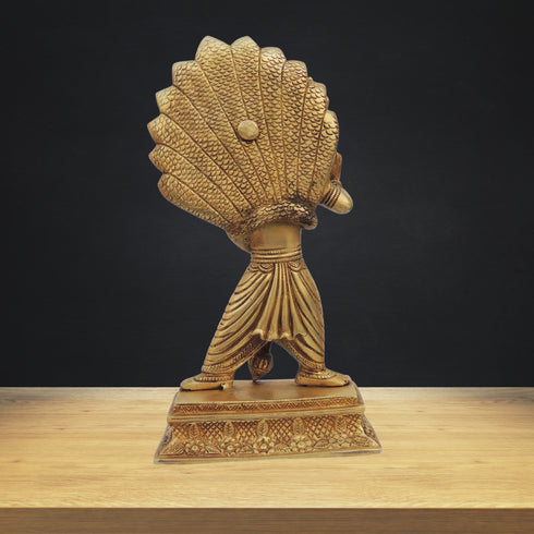 Brass Narsingh Bhagwan God Idol Statue 2.88kg