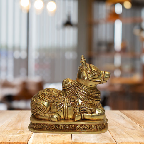 Brass Nandi Statue Idol 3089g