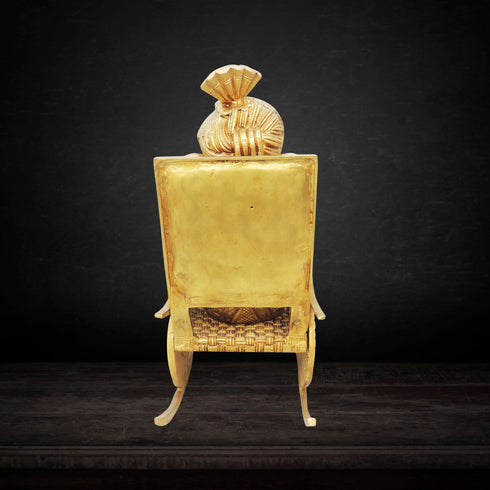 Brass Chair Ganesh Statue 12.74kg