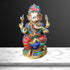 Brass Ganesh Ji Big Stone God Idol Statue 31.12Kg