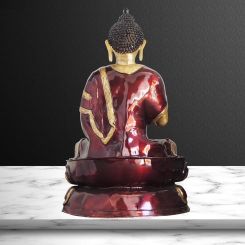 Brass Budha Statue With Antique Finish 45Kg