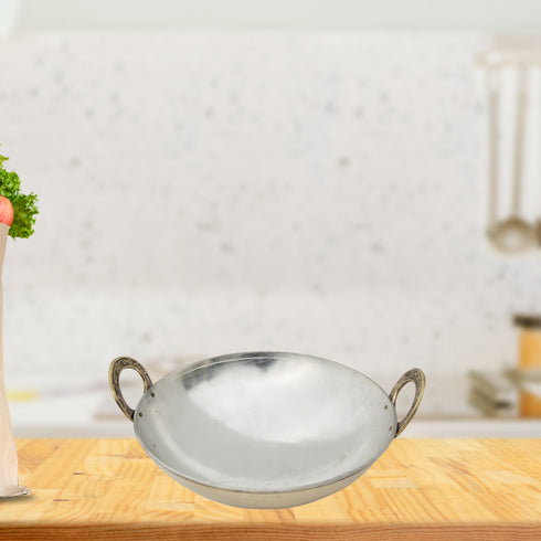 Brass Kadai With Kalai Work 2.5kg